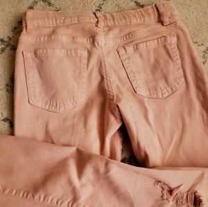 Pink skinny jeans